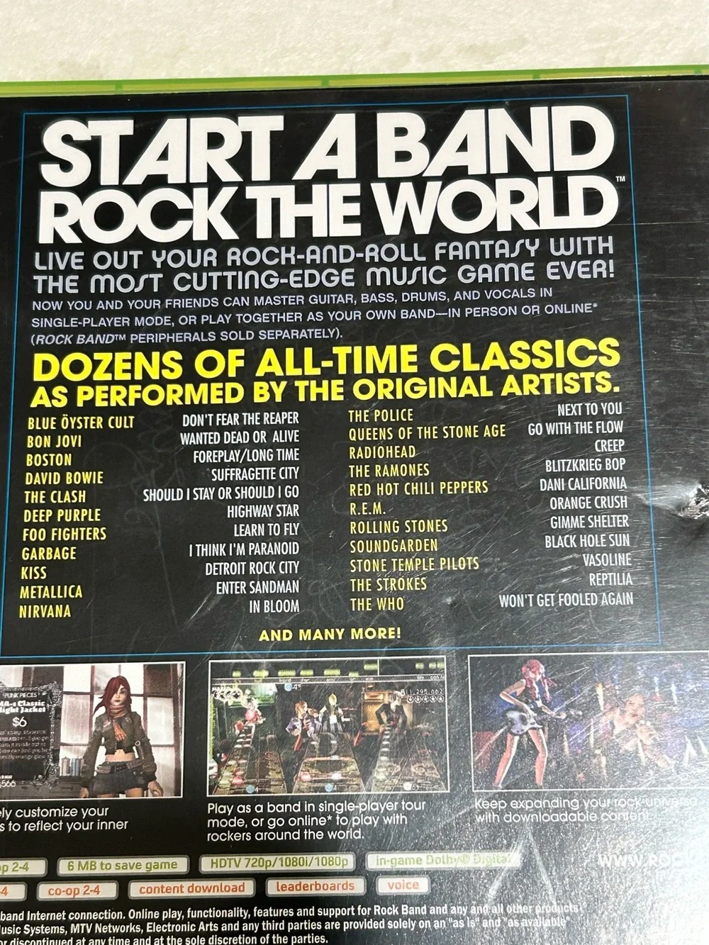 Rock Band (Microsoft Xbox 360, 2007) Complete CIB